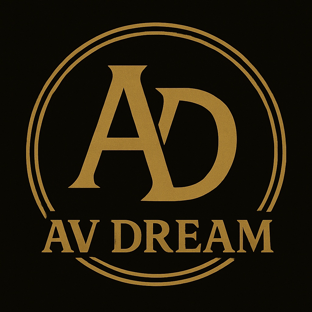 AV Dream circular gold logo